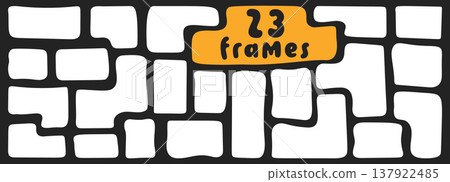 Black simple frames. 137922485