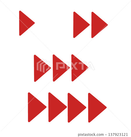 A simple red triangle mark A simple red triangle mark 137923121