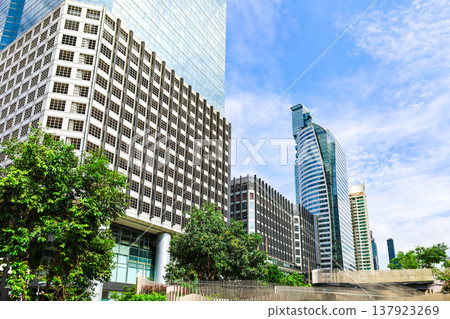 Urban landscape with skyscrapers 137923269