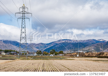 Rural scenery of Makino Town, Takashima City, Shiga Prefecture Rural scenery of Makino Town, Takashima City, Shiga Prefecture 137923407