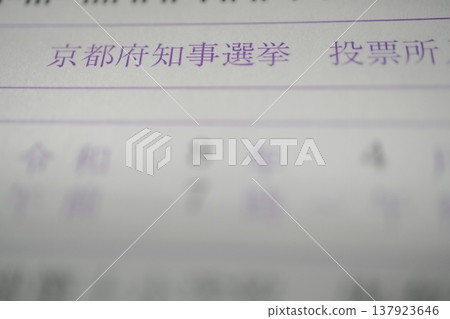 選舉投票入場券明信片 137923646