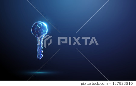 3d digital key icon. Secure access technology, electronic authentication, encrypted entry system, smart lock integration, passwordless login, identity verification concept. 3d digital key icon. Secure access technology, electronic authentication, encrypted entry system, smart lock integration, passwordless login, identity verification concept. 137923810