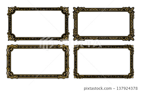 Antique vintage frame decorative frame 137924378