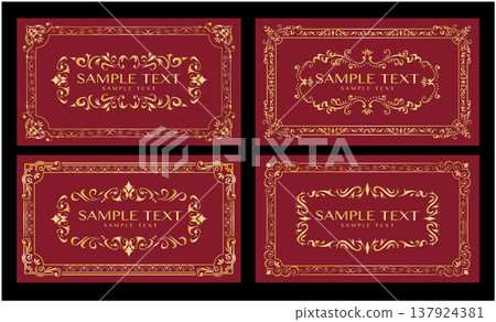 Antique vintage frame decorative frame 137924381