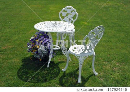 Park tables and chairs Park tables and chairs 137924546
