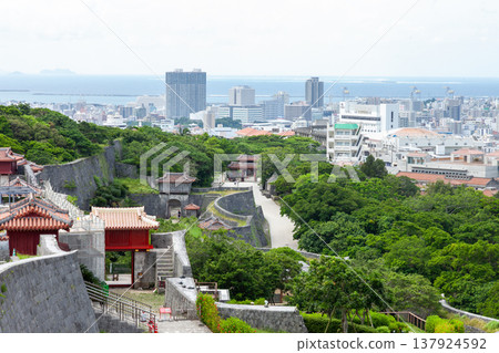 View of Naha city from Shuri Castle 137924592