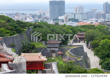 View of Naha city from Shuri Castle 137924594