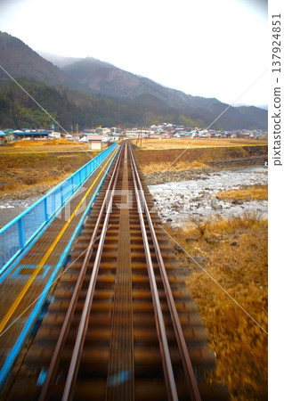 Scenery from the train window of the Nagara River Railway 137924851