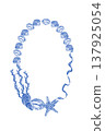 Marine life circular border design 137925054