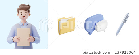 3D character with a professional job 3D character with a professional job 137925064