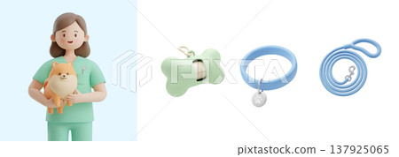 3D character with a professional job 137925065