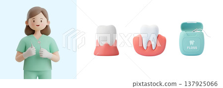 3D character with a professional job 137925066