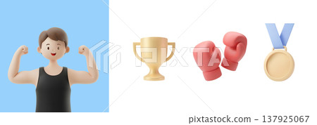 3D character with a professional job 137925067