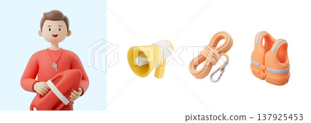 3D character with a professional job 137925453