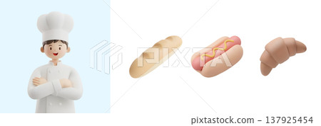 3D character with a professional job 3D character with a professional job 137925454
