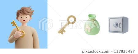 3D character with a professional job 3D character with a professional job 137925457