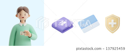 3D character with a professional job 137925459