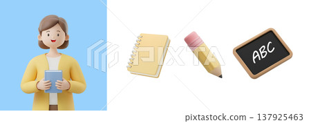 3D character with a professional job 3D character with a professional job 137925463