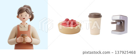 3D character with a professional job 137925468