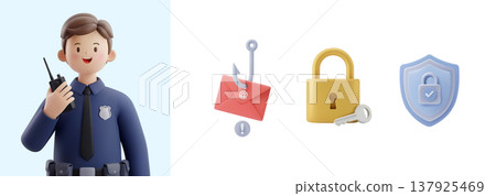 3D character with a professional job 137925469