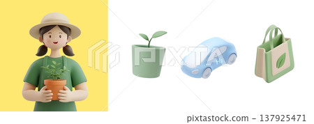 3D character with a professional job 137925471