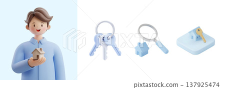 3D character with a professional job 3D character with a professional job 137925474