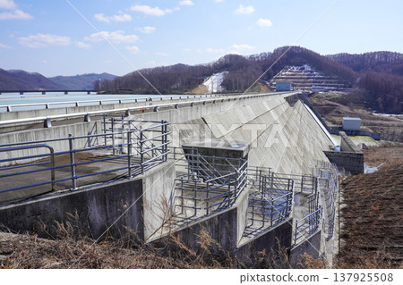 Viewing the Atsuhoro Dam from the right bank Viewing the Atsuhoro Dam from the right bank 137925508
