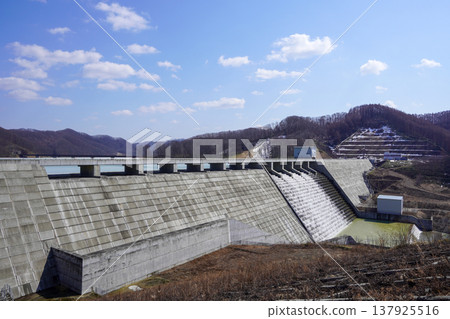 Viewing the Atsuhoro Dam from the right bank Viewing the Atsuhoro Dam from the right bank 137925516