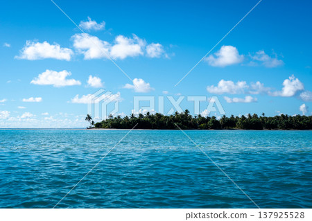 White sand beach of Motu Tiapaa in Maupiti, French Polynesia White sand beach of Motu Tiapaa in Maupiti, French Polynesia 137925528