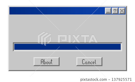 Retro software progress window interface vector Retro software progress window interface vector 137925571