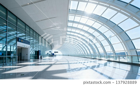 glass building at modern building 137928889