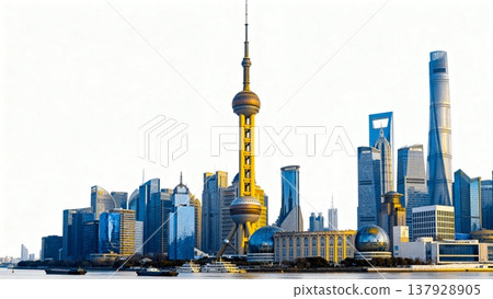 cityscape with skyscrapers 137928905