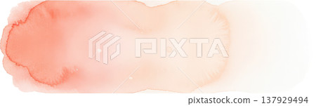 水彩珊瑚橙漸層背景素材 137929494