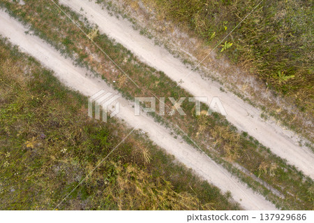 country road, view from above, aerial view country road, view from above, aerial view 137929686