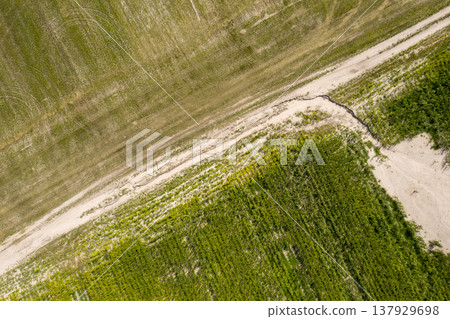 country road, view from above, aerial view country road, view from above, aerial view 137929698