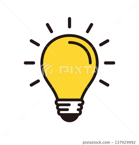 A simple lightbulb icon representing inspiration. 137929992