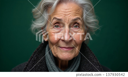Power portrait of a resilient senior looking directly at the camera. 137930542
