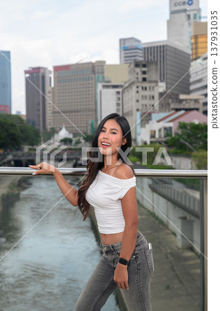 Thai Woman Posing at Kuala Lumpur River of Life Thai Woman Posing at Kuala Lumpur River of Life 137931035