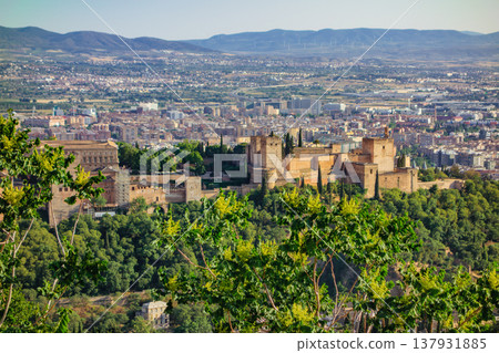 Alhambra Palace scenery in Granada, Spain 137931885