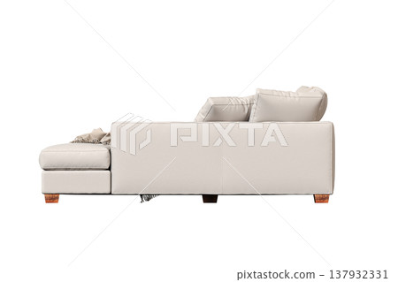 sofa isolate on a transparent background, interior furniture, 3D illustration, cg render 137932331