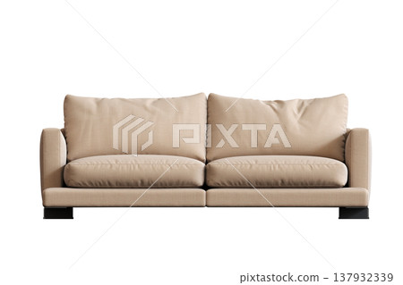 sofa isolate on a transparent background, interior furniture, 3D illustration, cg render 137932339