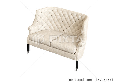 sofa isolate on a transparent background, interior furniture, 3D illustration, cg render sofa isolate on a transparent background, interior furniture, 3D illustration, cg render 137932351