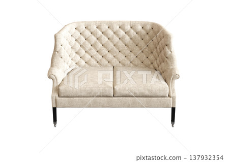 sofa isolate on a transparent background, interior furniture, 3D illustration, cg render sofa isolate on a transparent background, interior furniture, 3D illustration, cg render 137932354