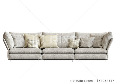 sofa isolate on a transparent background, interior furniture, 3D illustration, cg render sofa isolate on a transparent background, interior furniture, 3D illustration, cg render 137932357