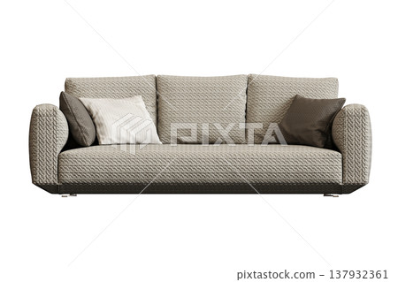 sofa isolate on a transparent background, interior furniture, 3D illustration, cg render sofa isolate on a transparent background, interior furniture, 3D illustration, cg render 137932361