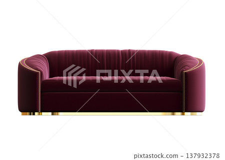 sofa isolate on a transparent background, interior furniture, 3D illustration, cg render sofa isolate on a transparent background, interior furniture, 3D illustration, cg render 137932378