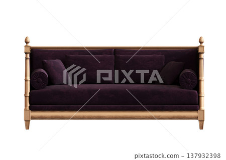 sofa isolate on a transparent background, interior furniture, 3D illustration, cg render sofa isolate on a transparent background, interior furniture, 3D illustration, cg render 137932398