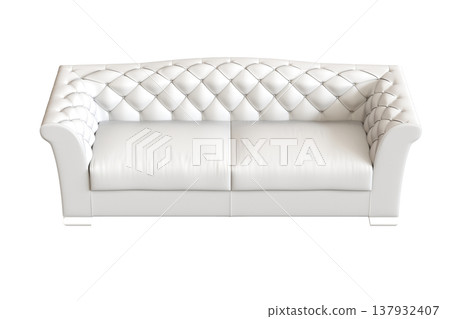 sofa isolate on a transparent background, interior furniture, 3D illustration, cg render 137932407