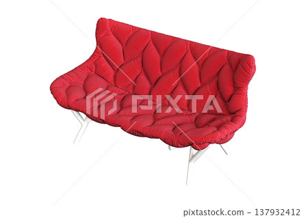 sofa isolate on a transparent background, interior furniture, 3D illustration, cg render 137932412