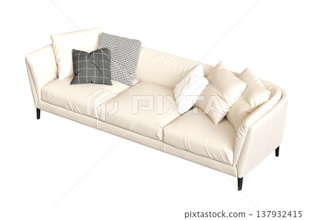 sofa isolate on a transparent background, interior furniture, 3D illustration, cg render sofa isolate on a transparent background, interior furniture, 3D illustration, cg render 137932415